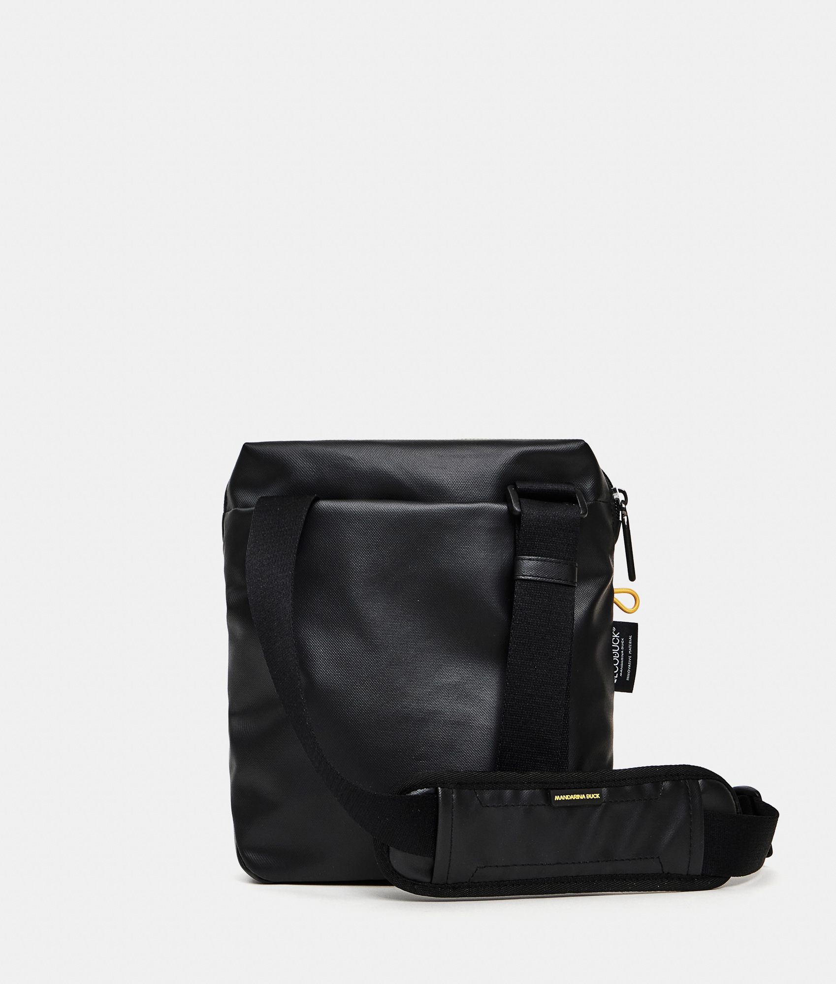 Mandarina Duck Black cheapest Leather Travel crossbody