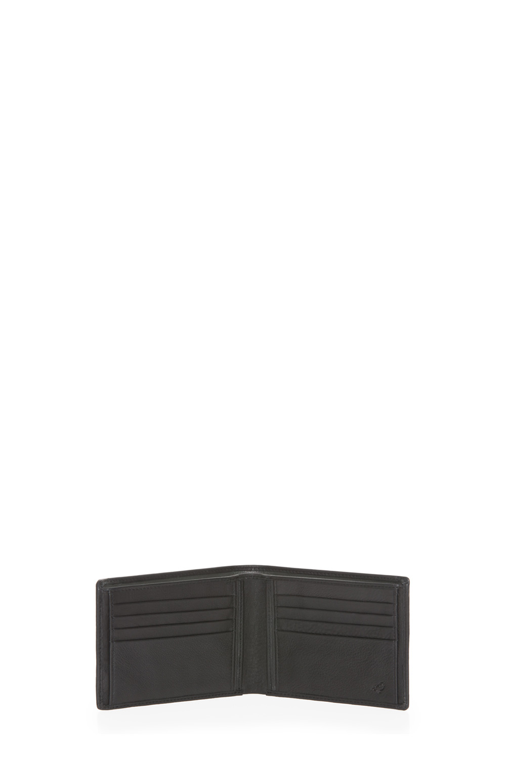 Mandarina Duck Dual Portafogli Uomo Piccolo In Pelle Martellata - Nero Con Dettaglio Gommoso